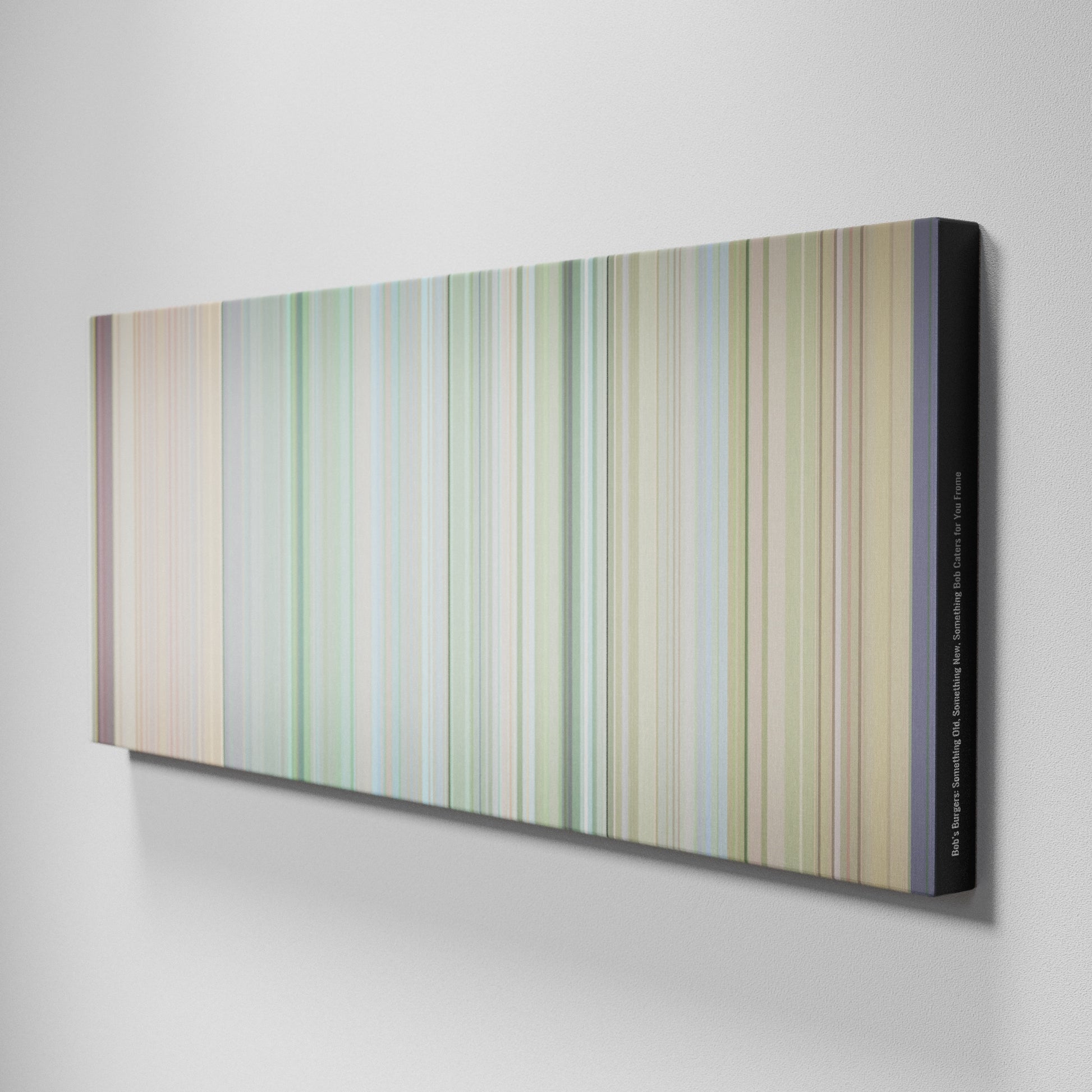 Side view of Buff's of Bob's Burgers: Something Old, Something New, Something Bob Caters for You Frome on the wall