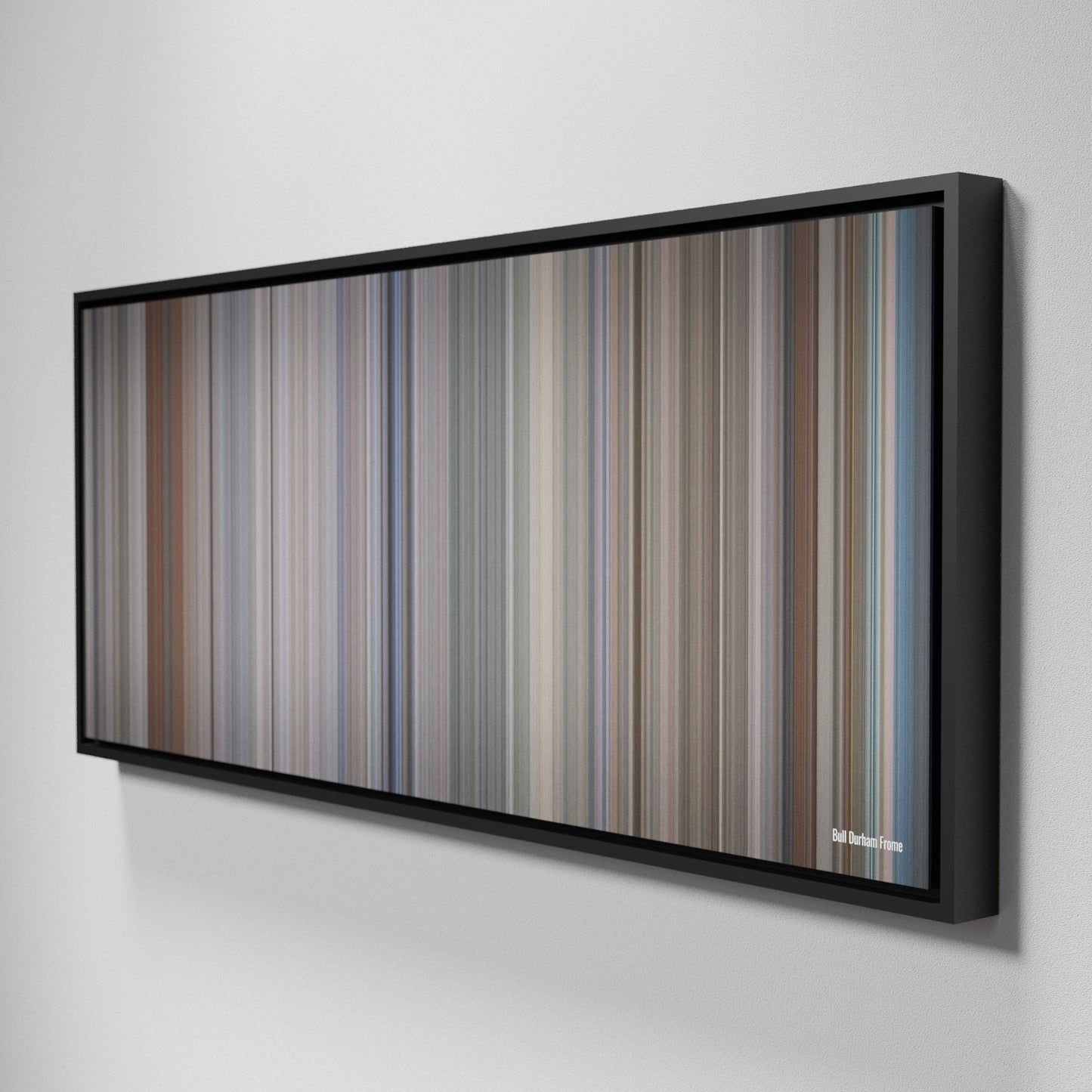 Side view of Framed Buff's of Bull Durham Frome on the wall