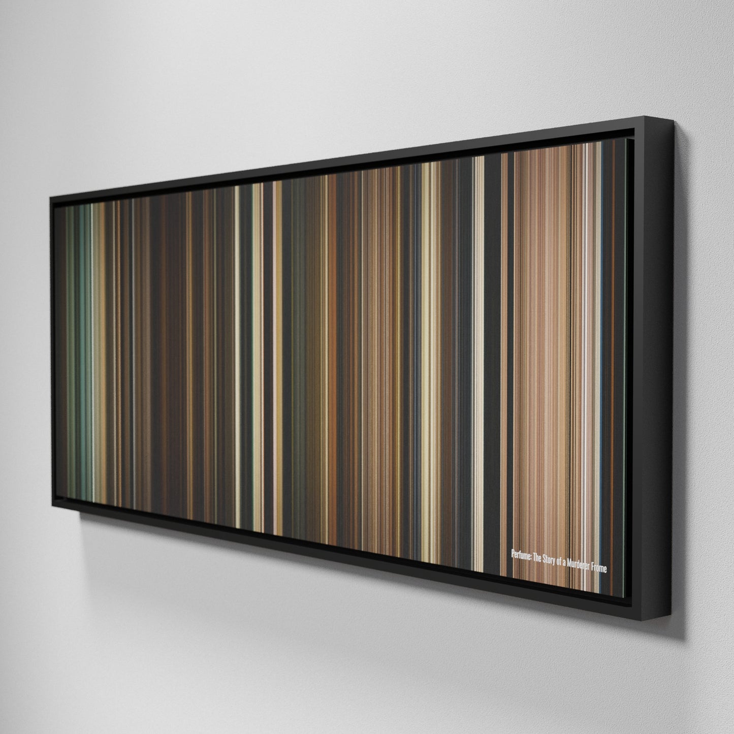 Side view of Framed Buff's of Perfume: The Story of a Murderer Frome on the wall