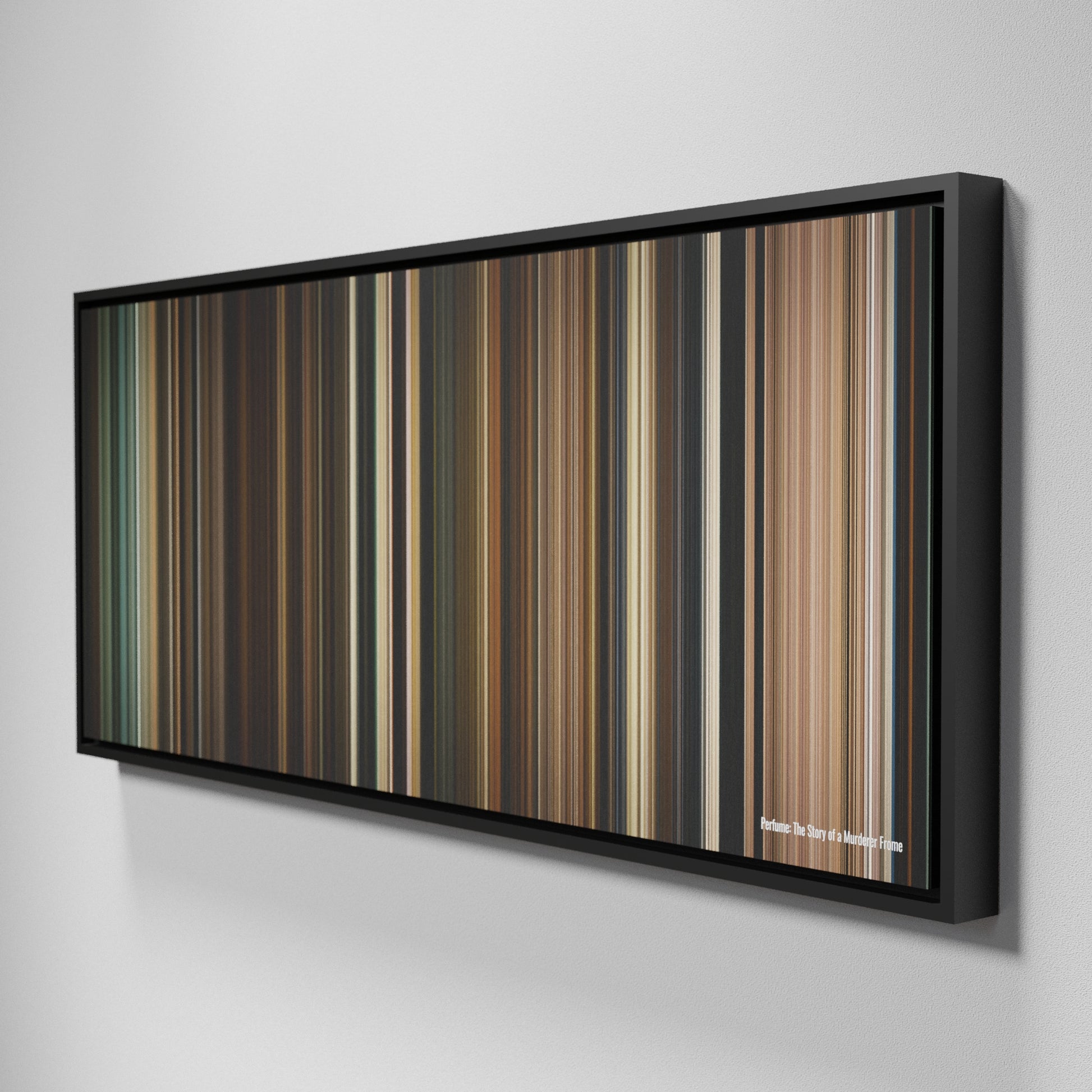 Side view of Framed Buff's of Perfume: The Story of a Murderer Frome on the wall