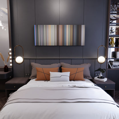 Bedroom interior with Little Nemo: Adventures in Slumberland Frome on the wall