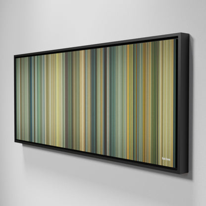 Side view of Framed Buff's of Rush Frome on the wall