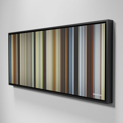 Side view of Framed Buff's of Cold Mountain Frome on the wall