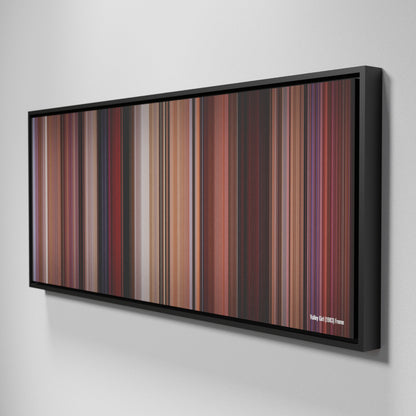 Side view of Framed Buff's of Valley Girl Frome on the wall