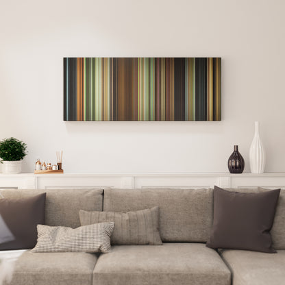 Living room interior with The Last Five Years Frome on the wall