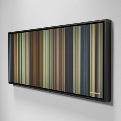 Side view of Framed Buff's of The Last Five Years Frome on the wall