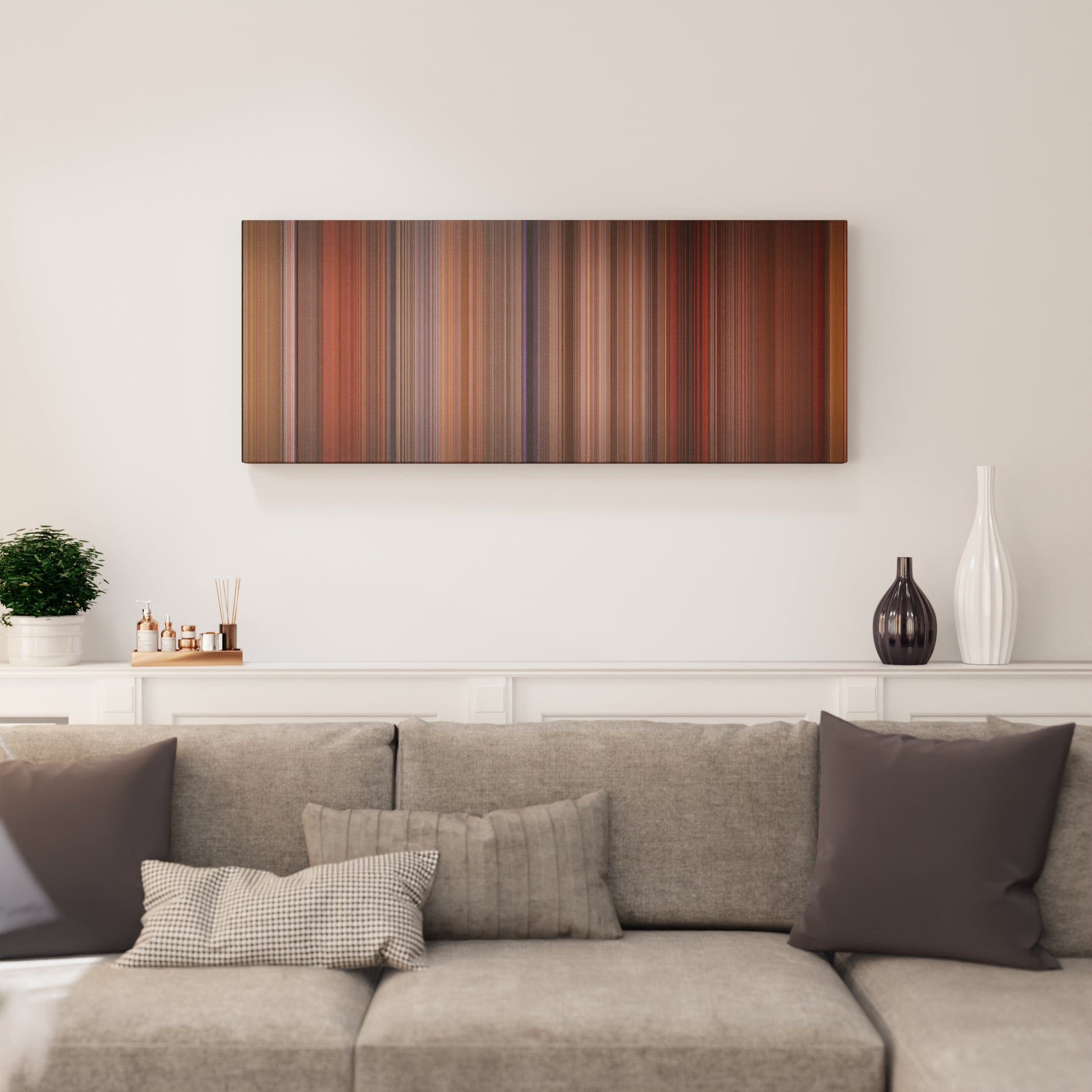 Living room interior with Friends: The One with the Nap Partners Frome on the wall