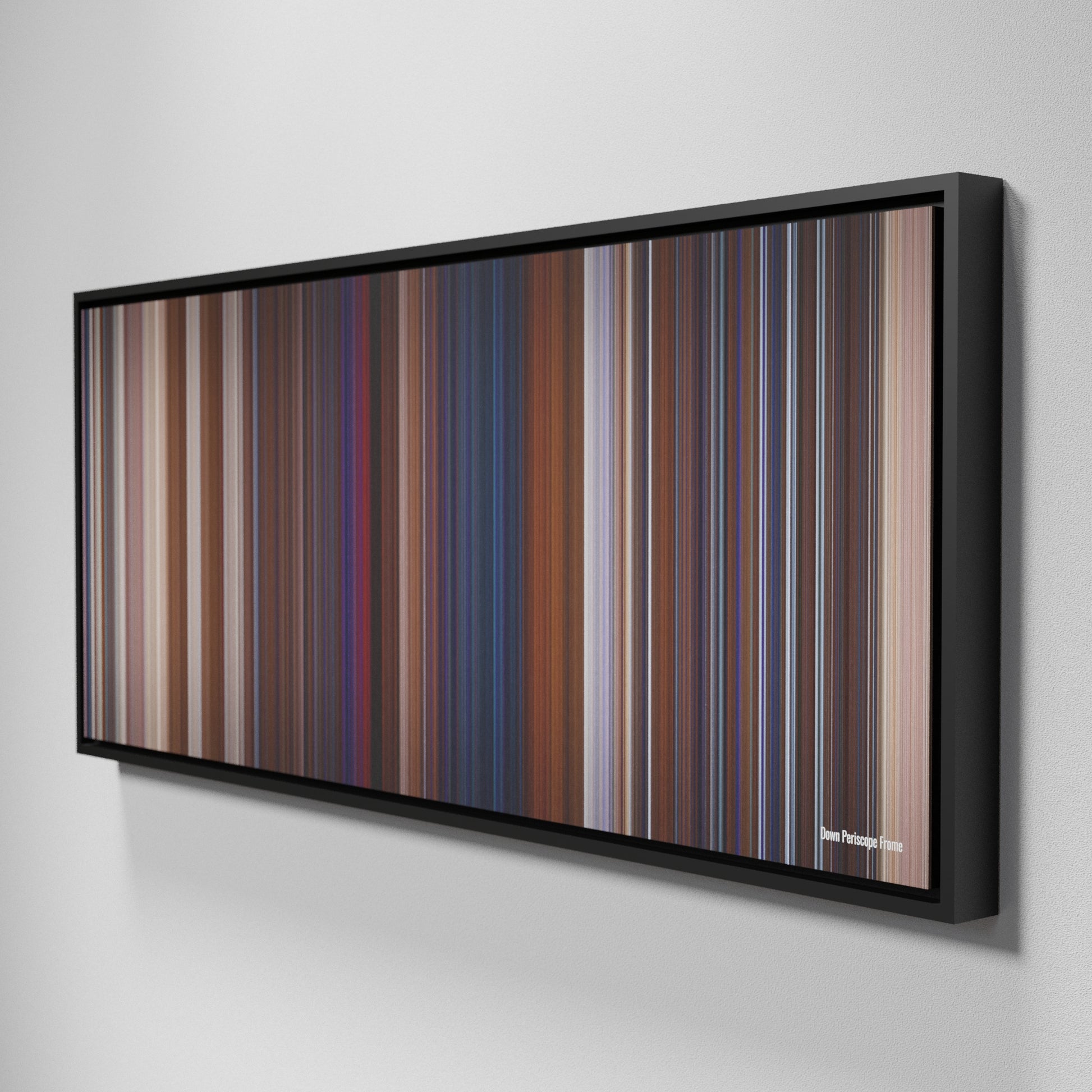 Side view of Framed Buff's of Down Periscope Frome on the wall