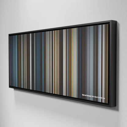 Side view of Framed Buff's of Master and Commander: The Far Side of the World Frome on the wall