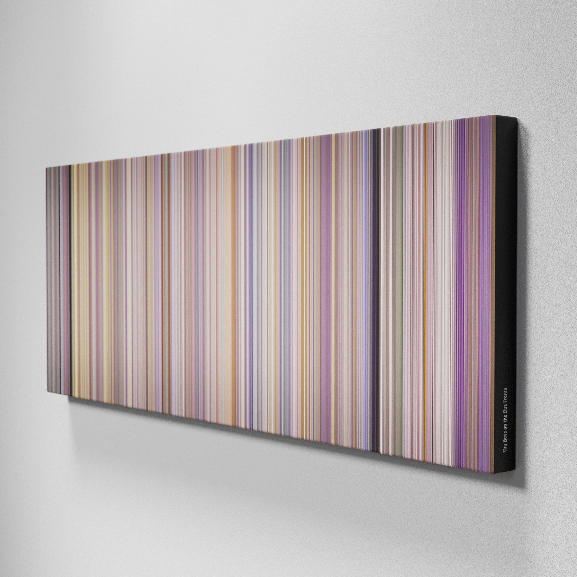 Side view of Buff's of The Boys on the Bus Frome on the wall