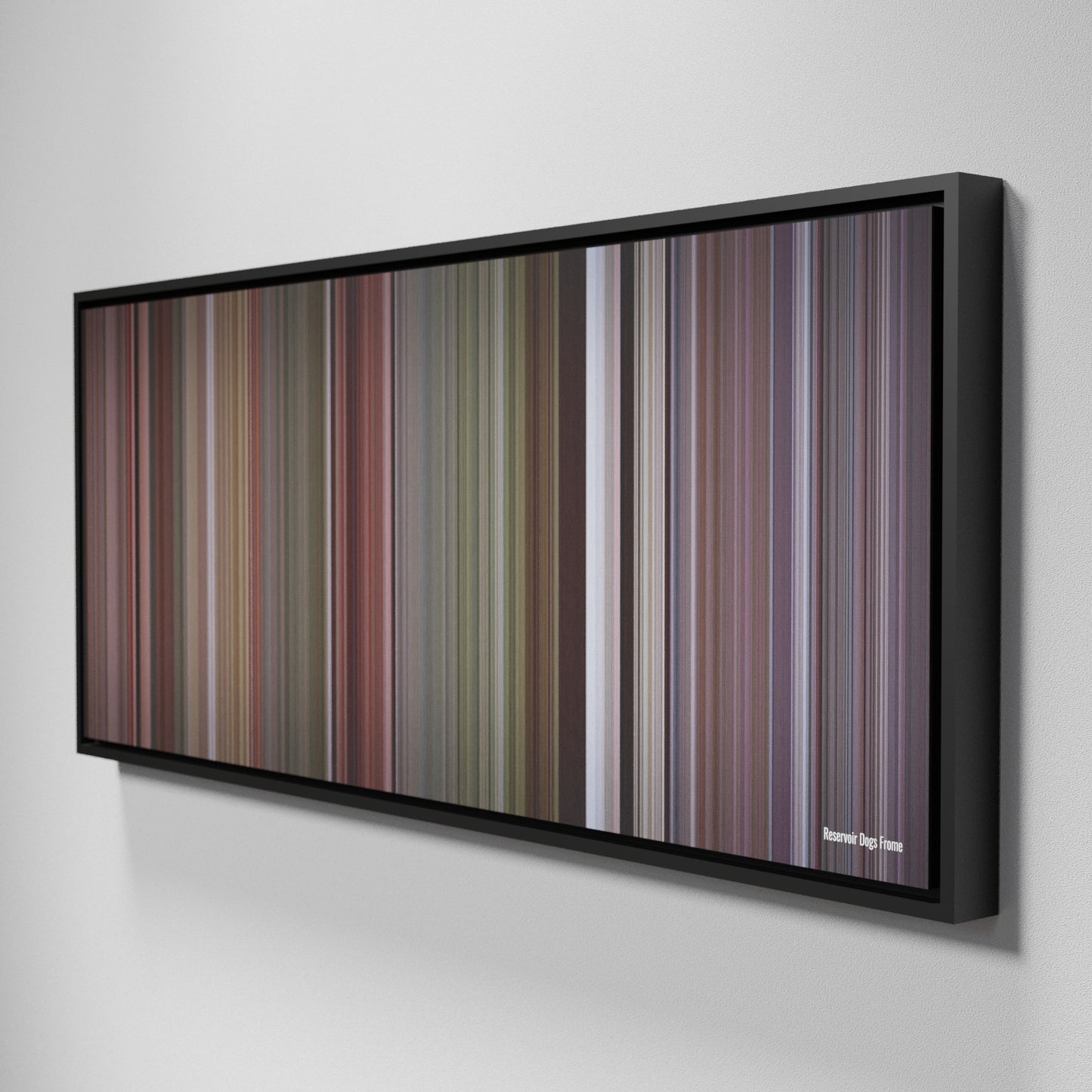 Side view of Framed Buff's of Reservoir Dogs Frome on the wall