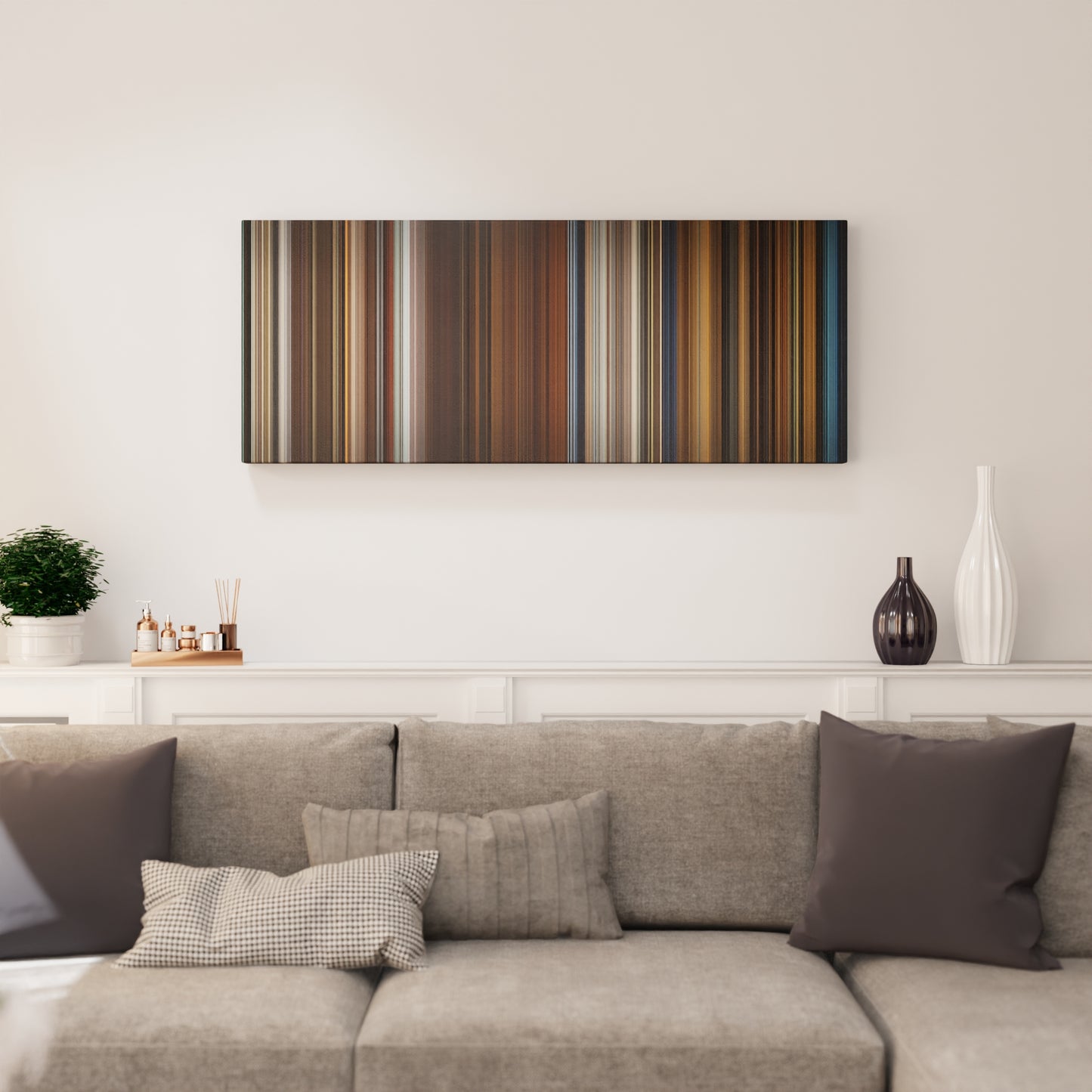 Living room interior with In Bruges Frome on the wall