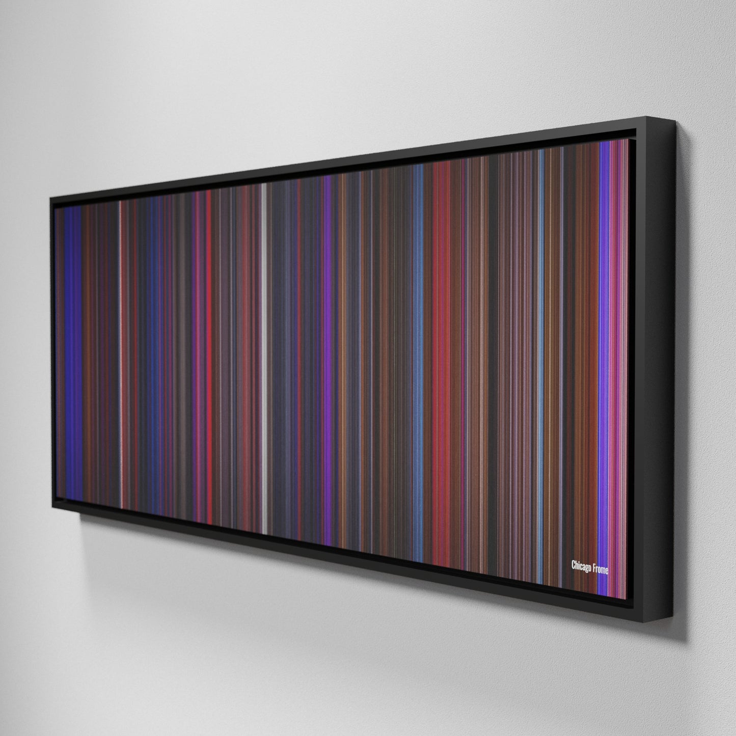 Side view of Framed Buff's of Chicago Frome on the wall