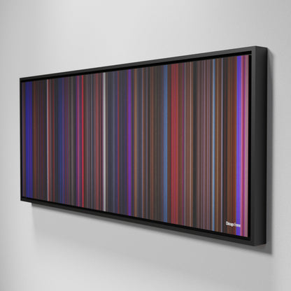 Side view of Framed Buff's of Chicago Frome on the wall