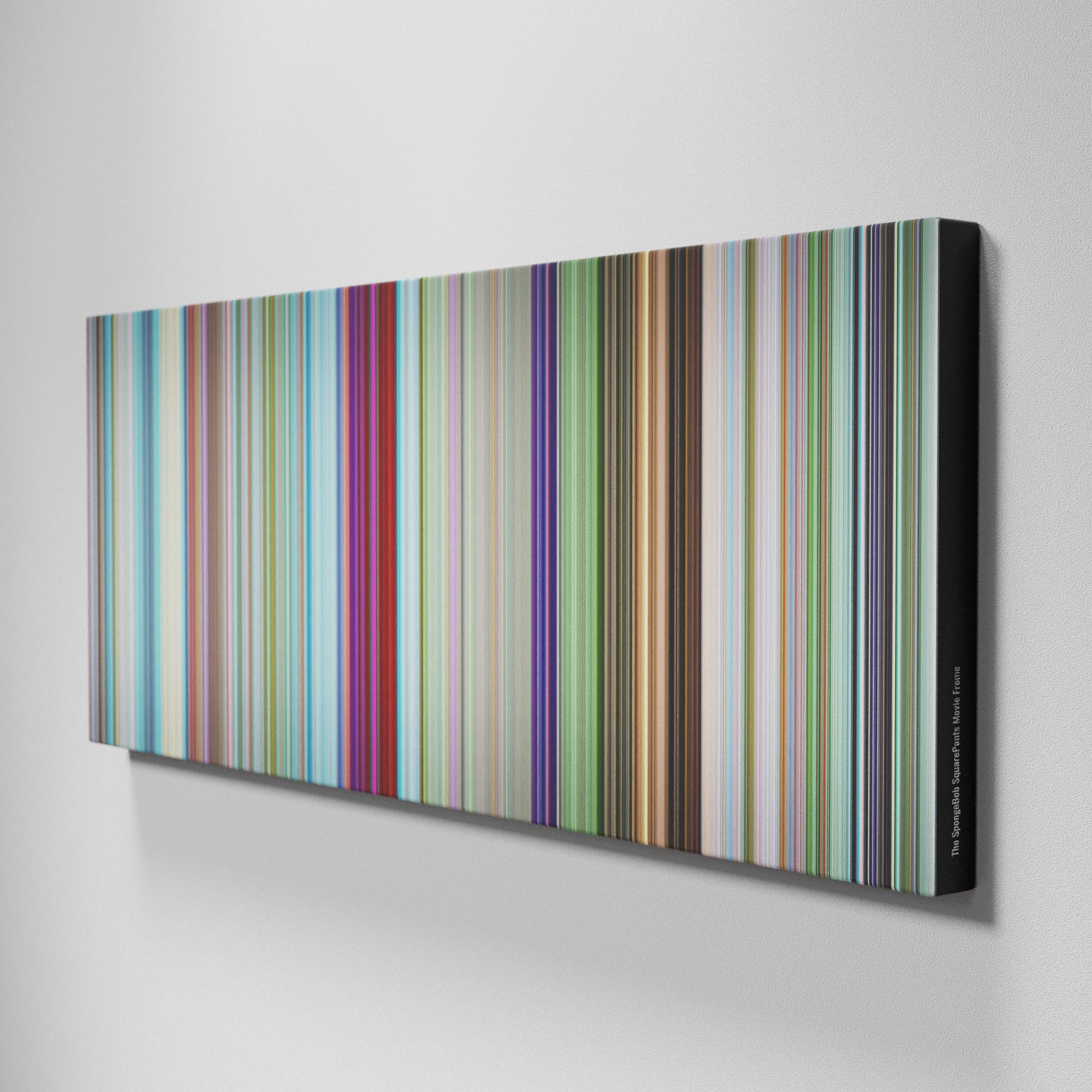 Side view of Buff's of The SpongeBob SquarePants Movie Frome on the wall