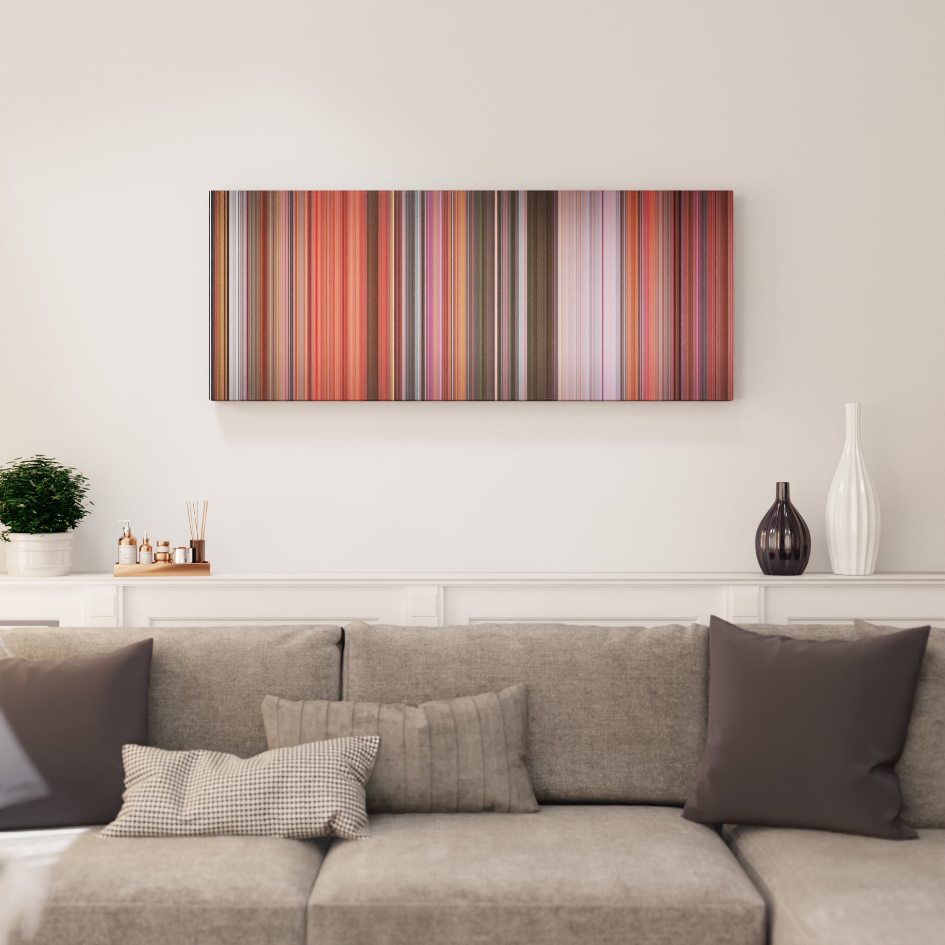 Living room interior with Flash Gordon Frome on the wall