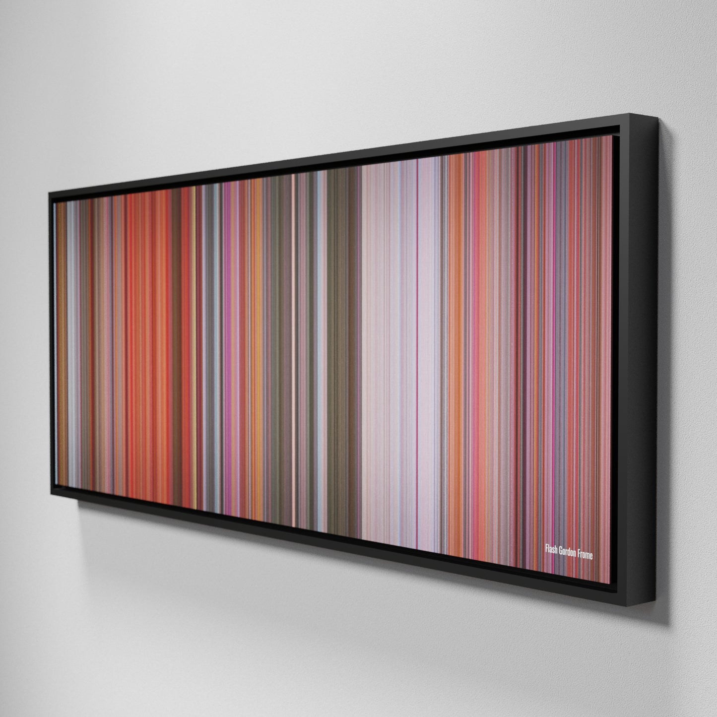 Side view of Framed Buff's of Flash Gordon Frome on the wall