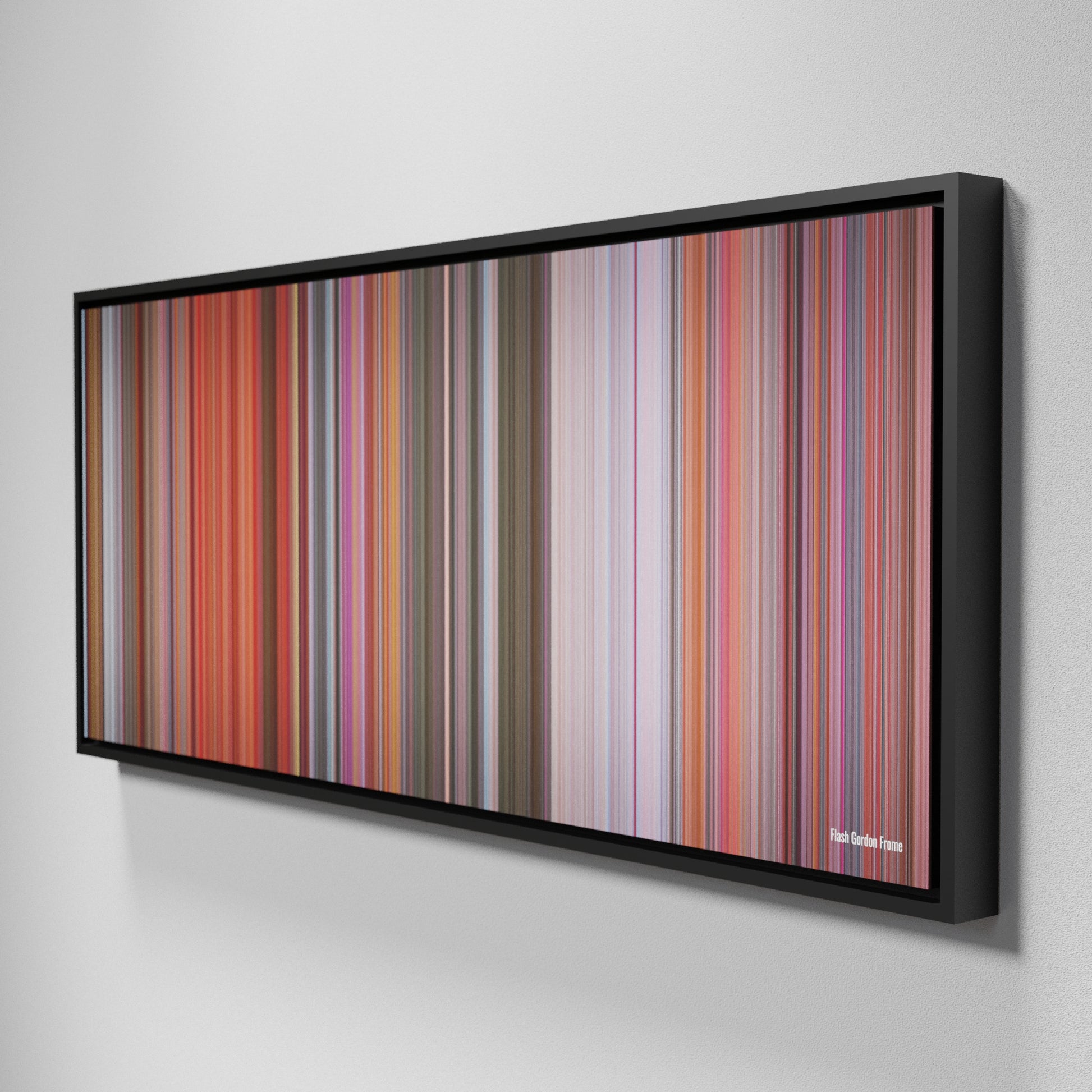 Side view of Framed Buff's of Flash Gordon Frome on the wall