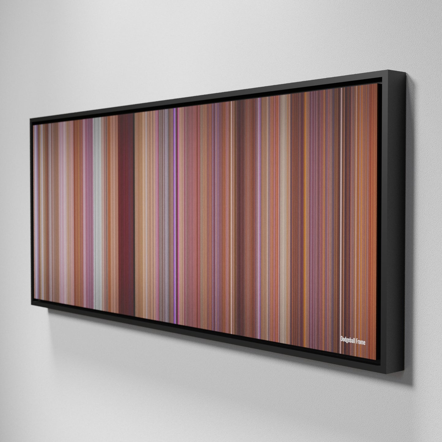 Side view of Framed Buff's of Dodgeball Frome on the wall