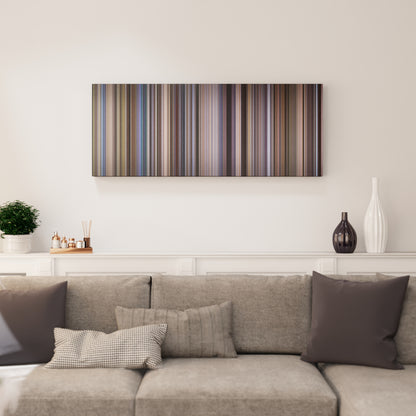 Living room interior with Outbreak Frome on the wall