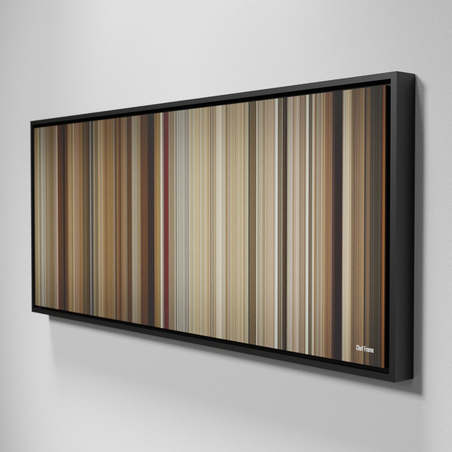 Side view of Framed Buff's of Chef Frome on the wall