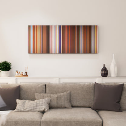 Living room interior with Charlie's Angels Frome on the wall