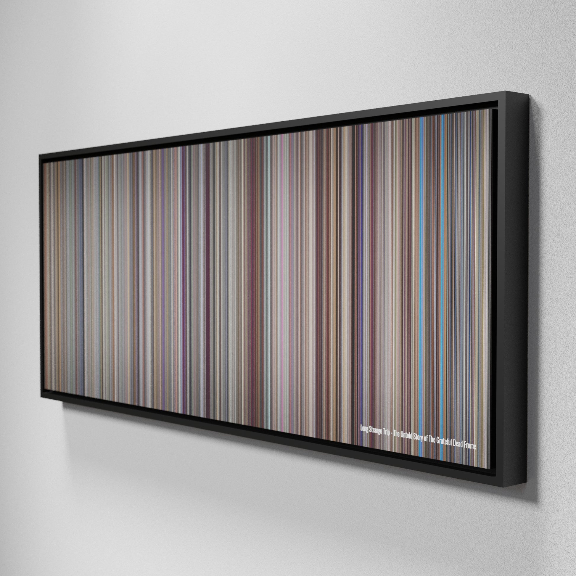 Side view of Framed Buff's of Long Strange Trip - The Untold Story of The Grateful Dead Frome on the wall