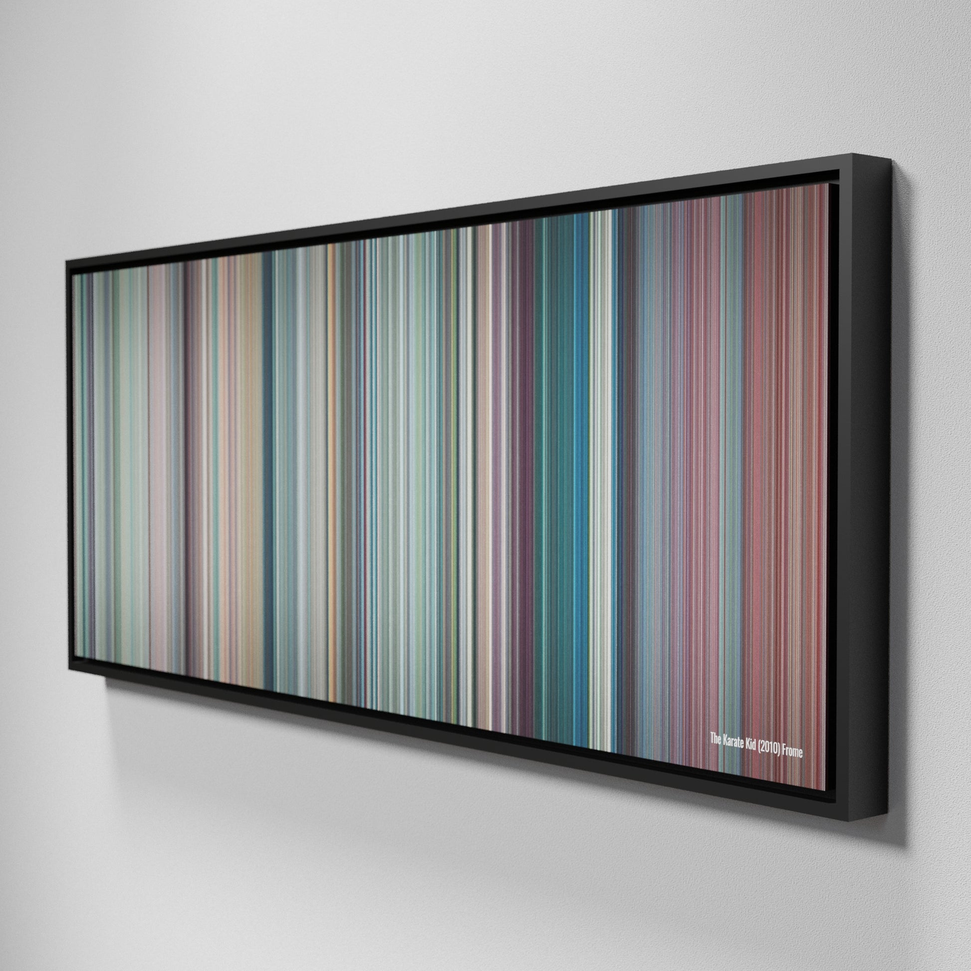 Side view of Framed Buff's of The Karate Kid Frome (2010) on the wall