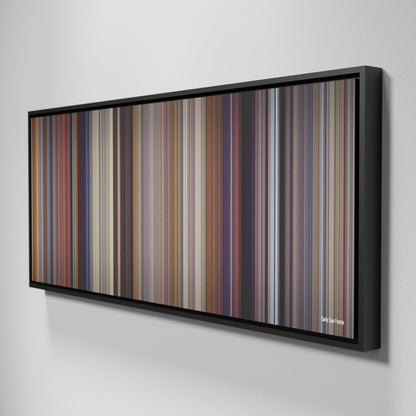 Side view of Framed Buff's of Curly Sue Frome on the wall