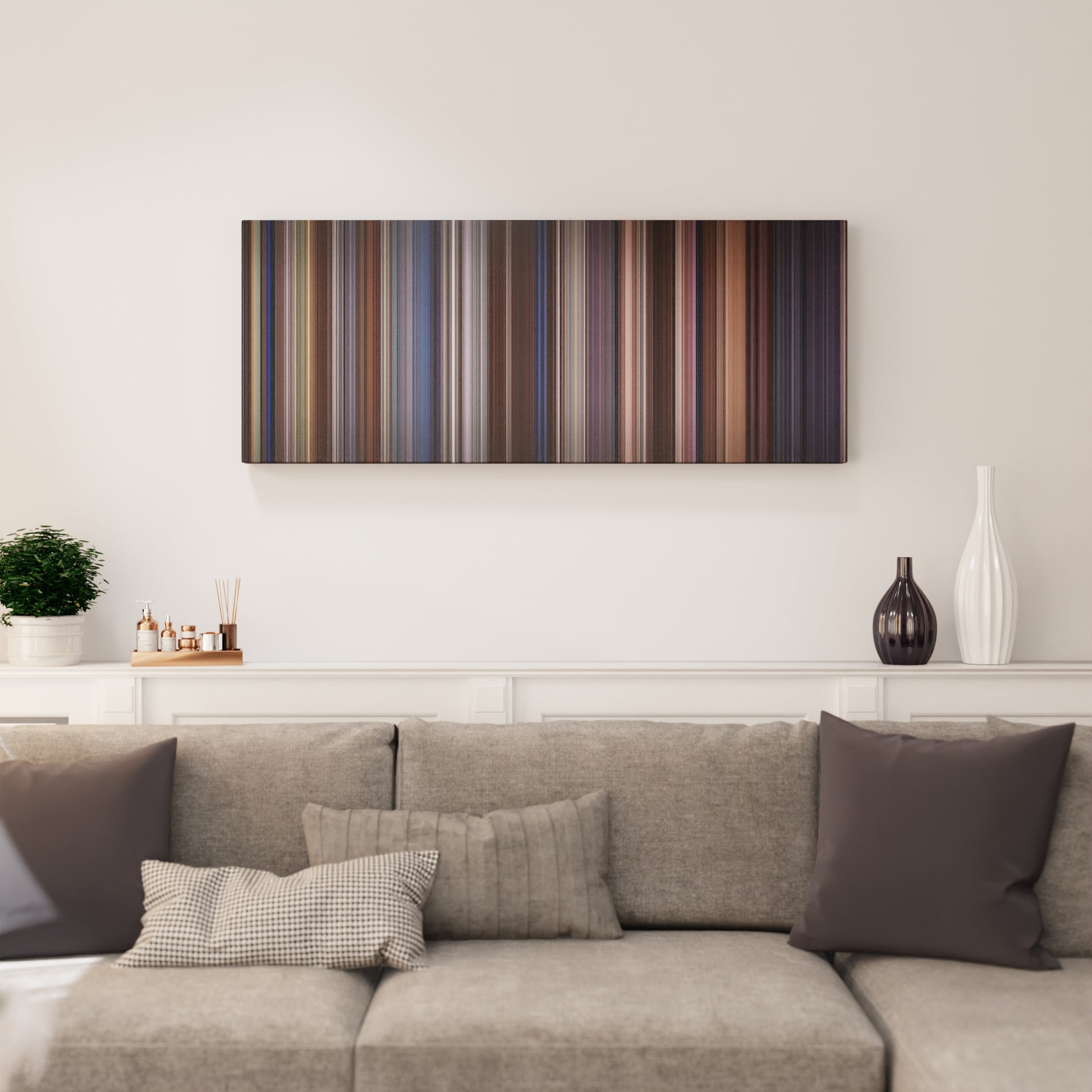 Living room interior with The Natural Frome on the wall