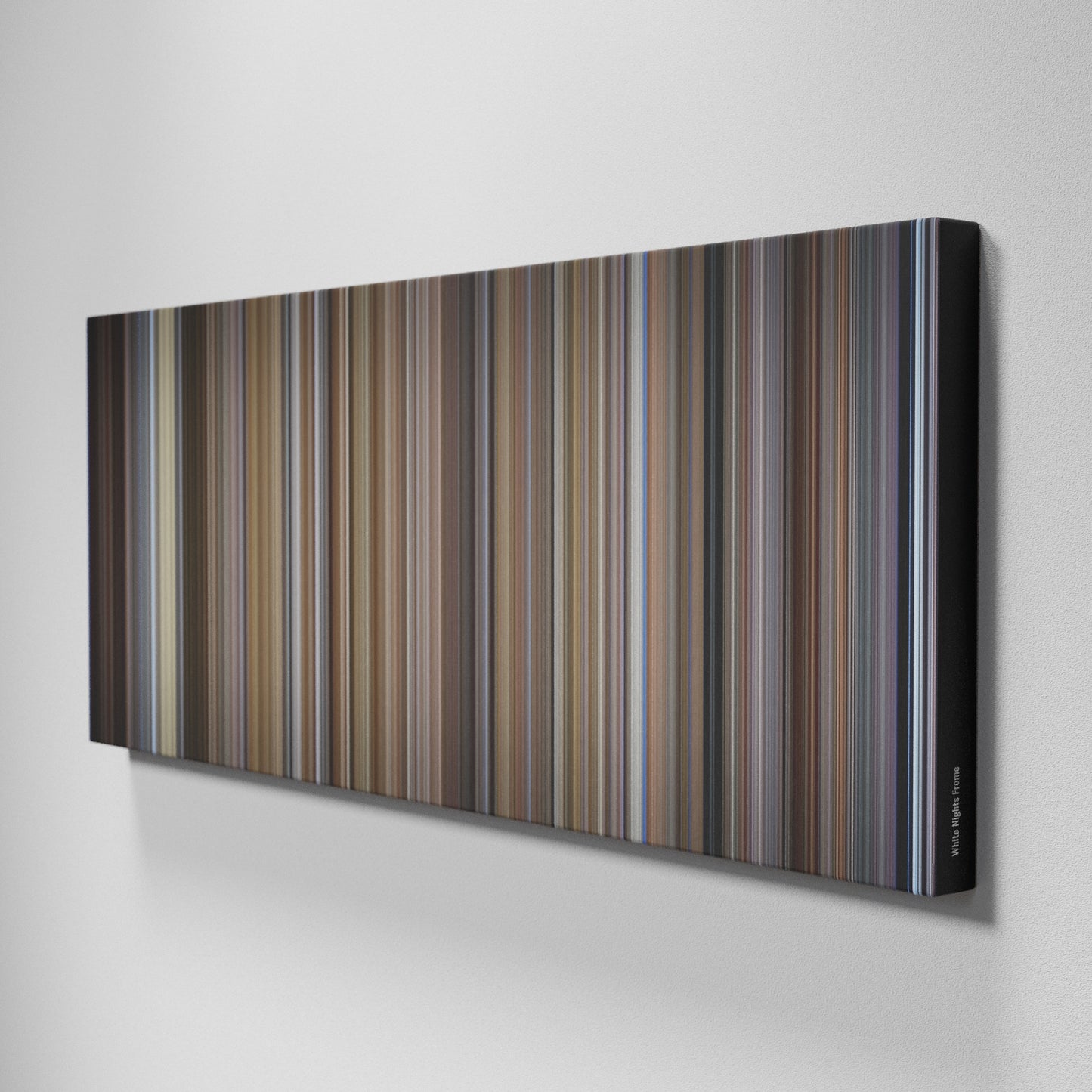 Side view of Buff's of White Nights Frome on the wall