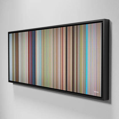 Side view of Framed Buff's of Rad Frome on the wall