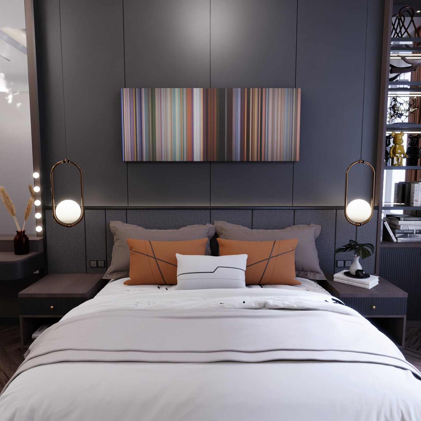 Bedroom interior with Cars 3 Frome on the wall