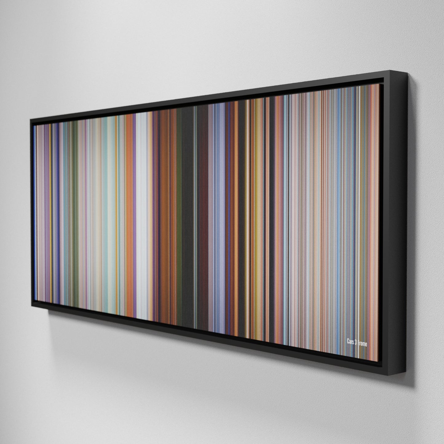 Side view of Framed Buff's of Cars 3 Frome on the wall