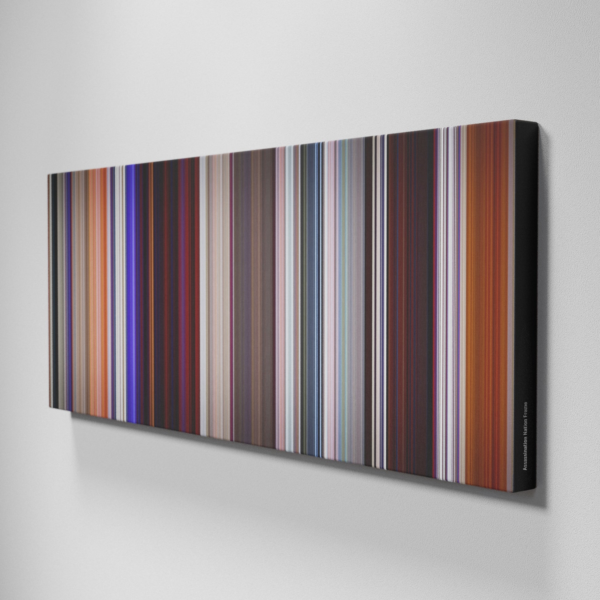 Side view of Buff's of Assassination Nation Frome on the wall