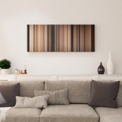 Living room interior with Premonition Frome on the wall