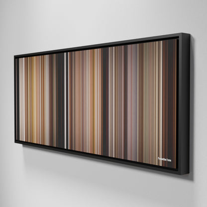 Side view of Framed Buff's of Premonition Frome on the wall