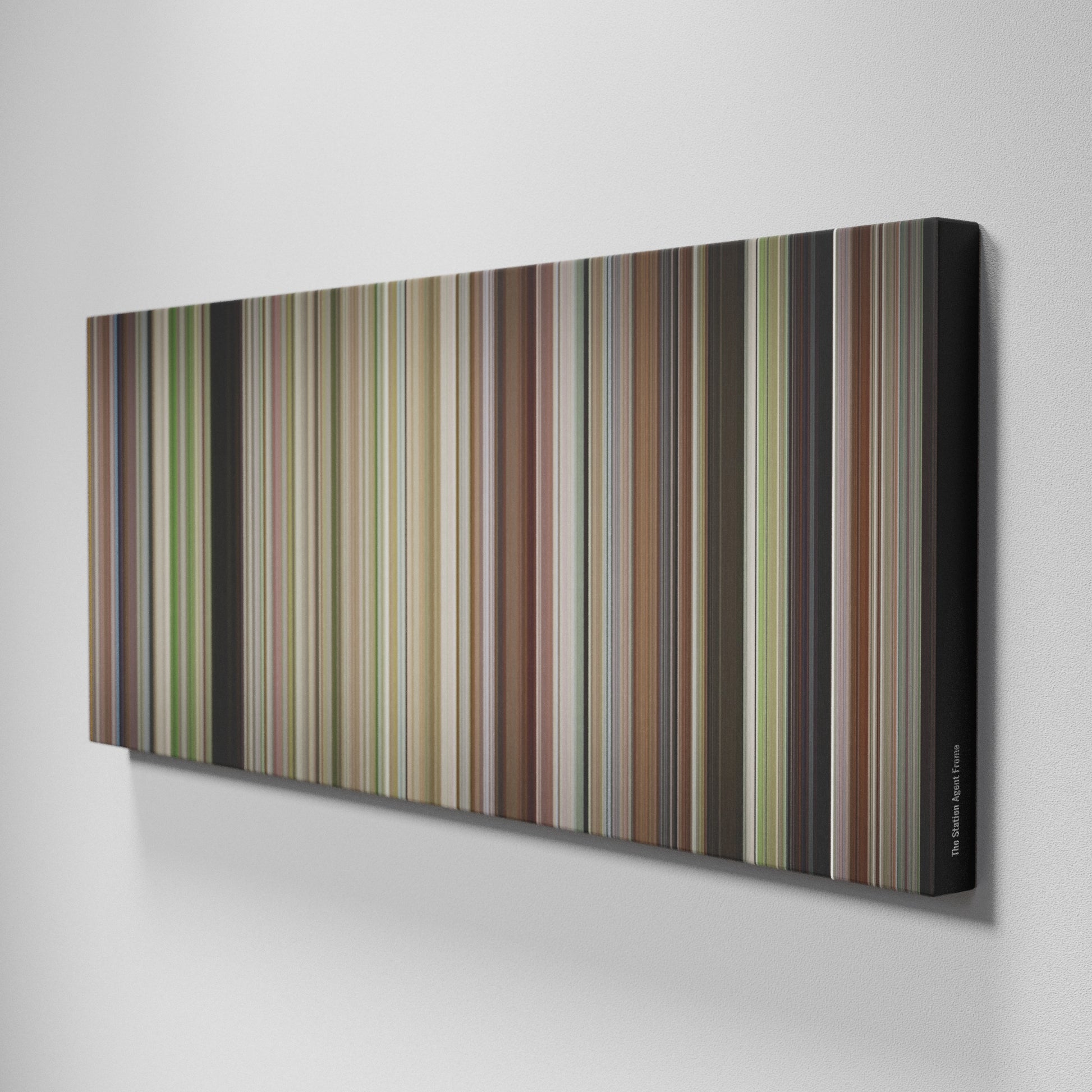 Side view of Buff's of The Station Agent Frome on the wall