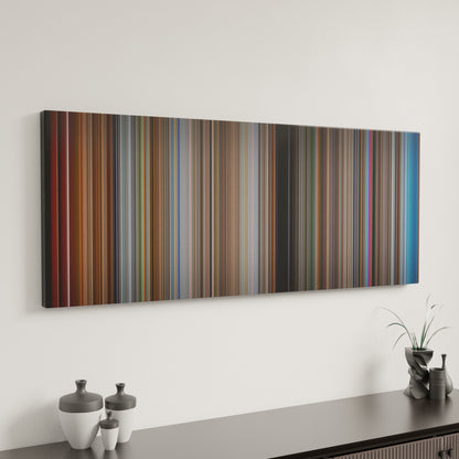 Minimal interior design with Koyaanisqatsi Frome on the wall