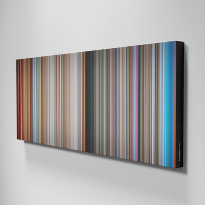 Side view of Buff's of Koyaanisqatsi Frome on the wall