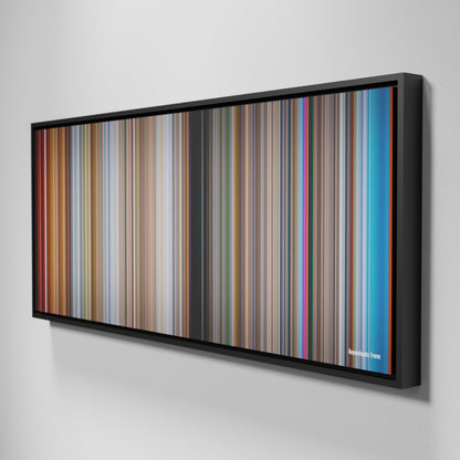 Side view of Framed Buff's of Koyaanisqatsi Frome on the wall