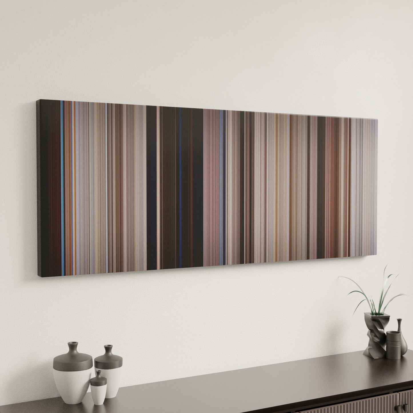 Minimal interior design with Monty Python's Life of Brian Frome on the wall