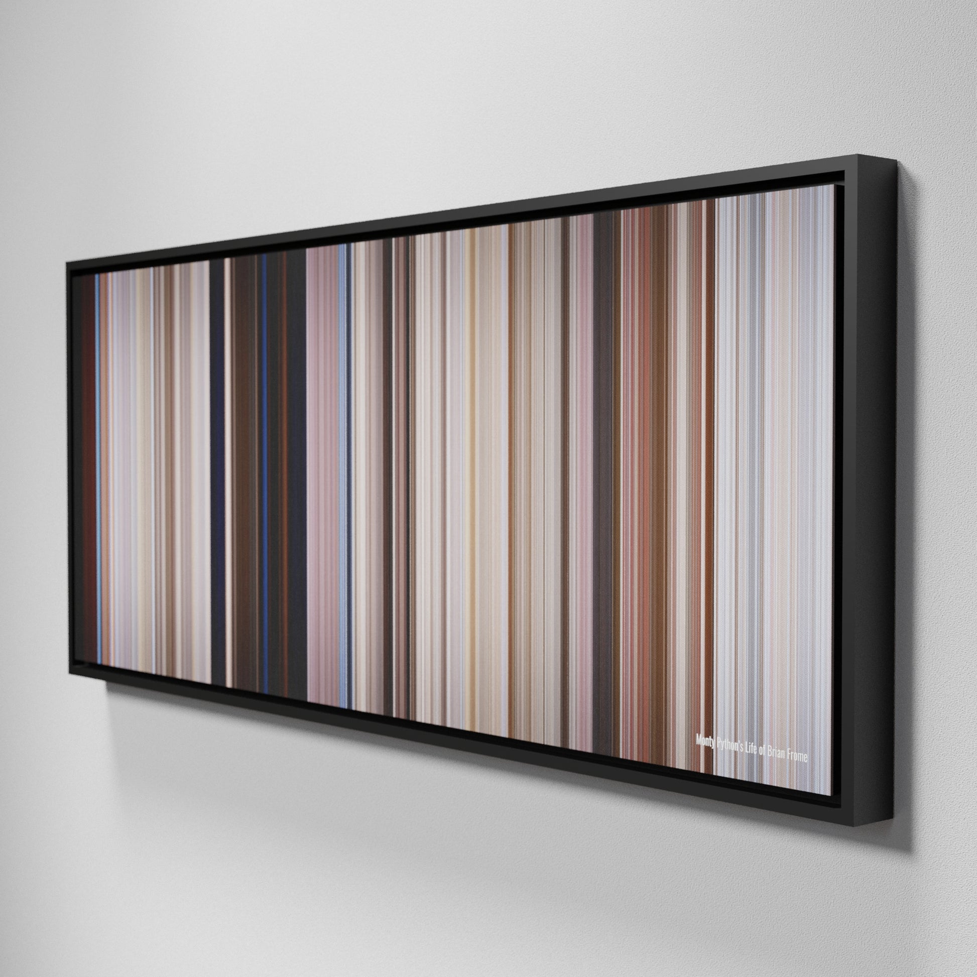 Side view of Framed Buff's of Monty Python's Life of Brian Frome on the wall