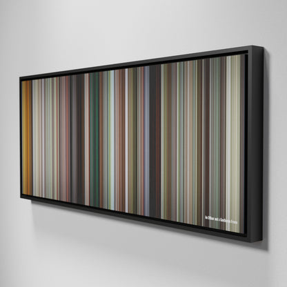 Side view of Framed Buff's of An Officer and A Gentleman Frome on the wall