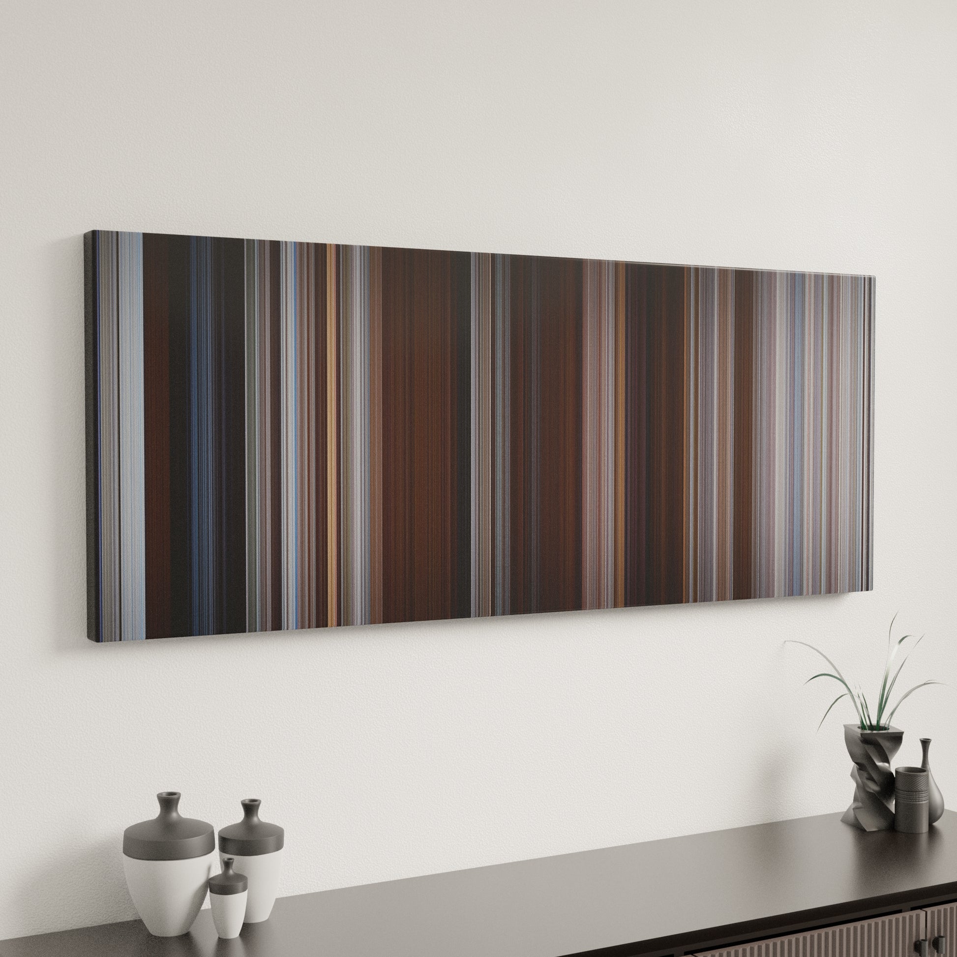 Minimal interior design with Out Cold Frome on the wall