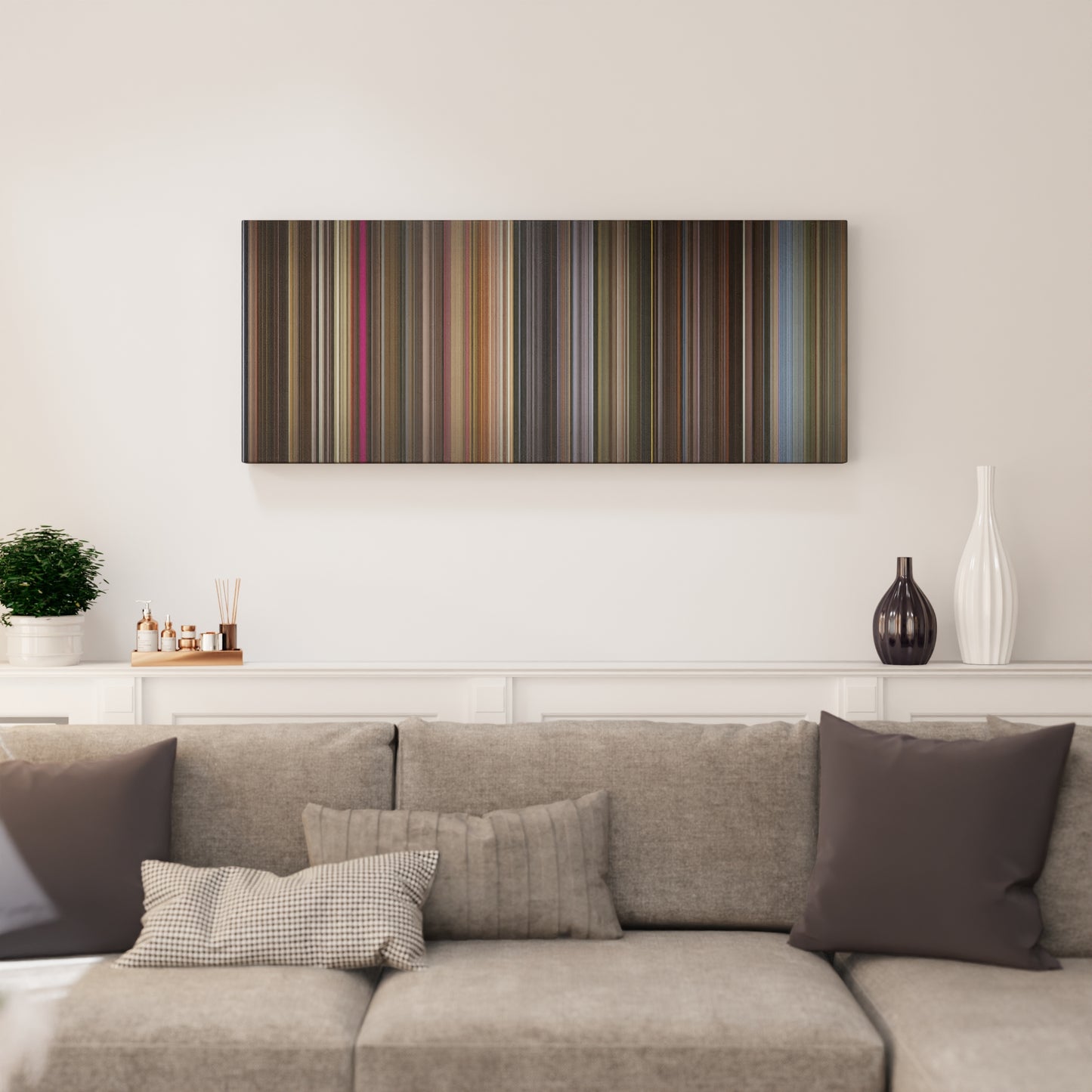 Living room interior with The Gentlemen Frome on the wall