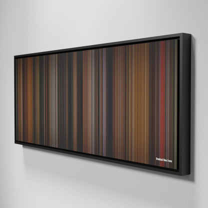 Side view of Framed Buff's of Broadcast News Frome on the wall