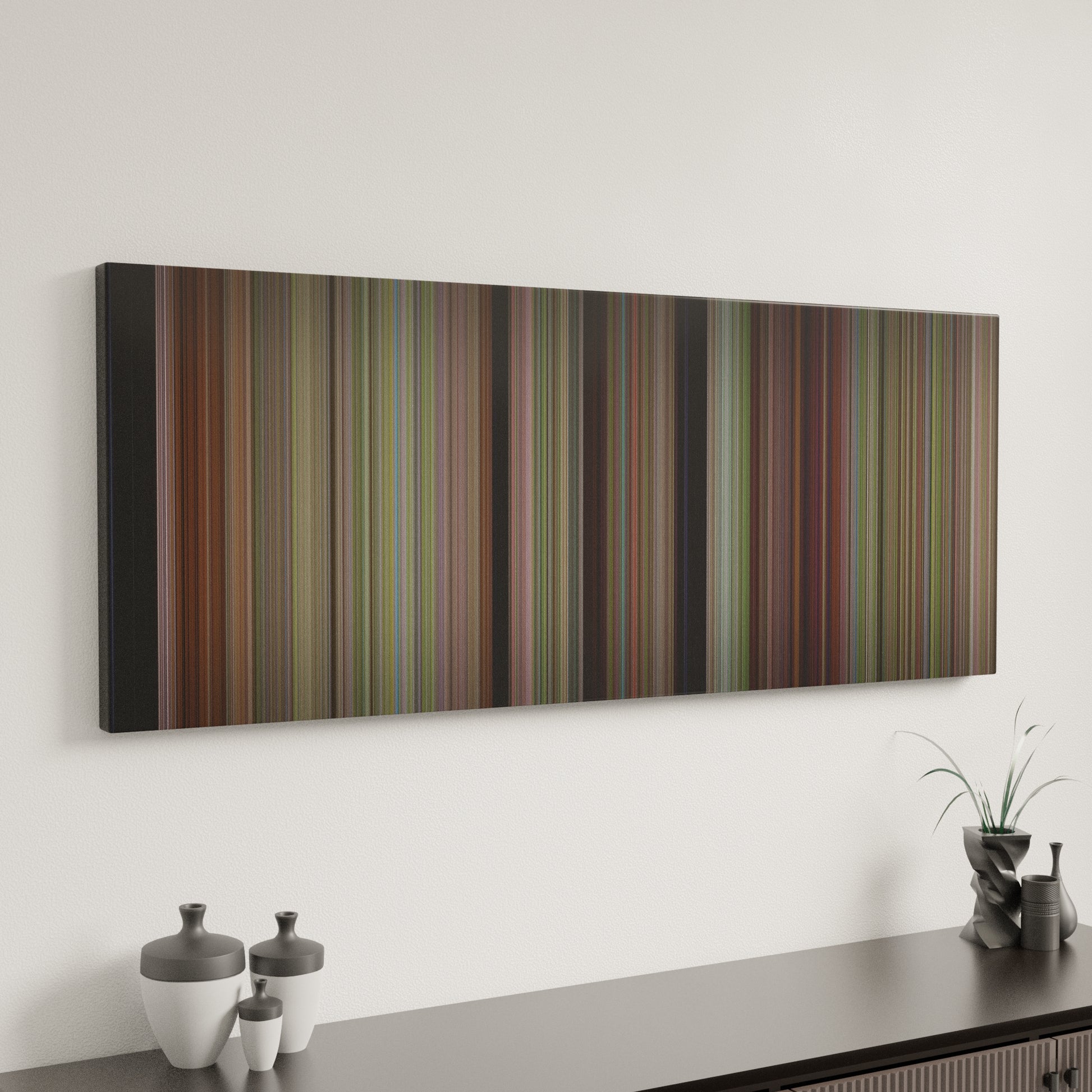 Minimal interior design with Happy Gilmore Frome on the wall