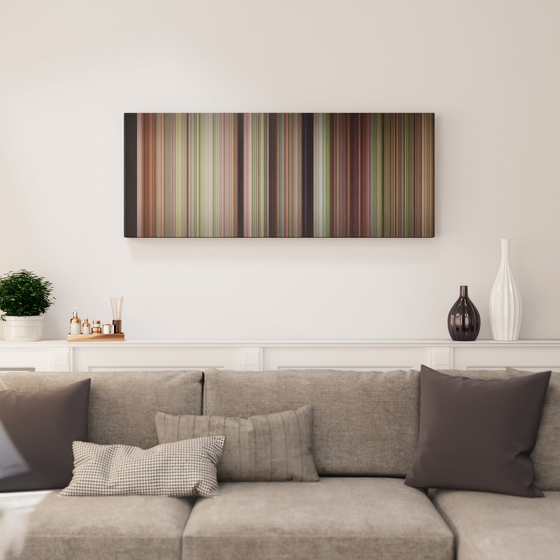 Living room interior with Happy Gilmore Frome on the wall