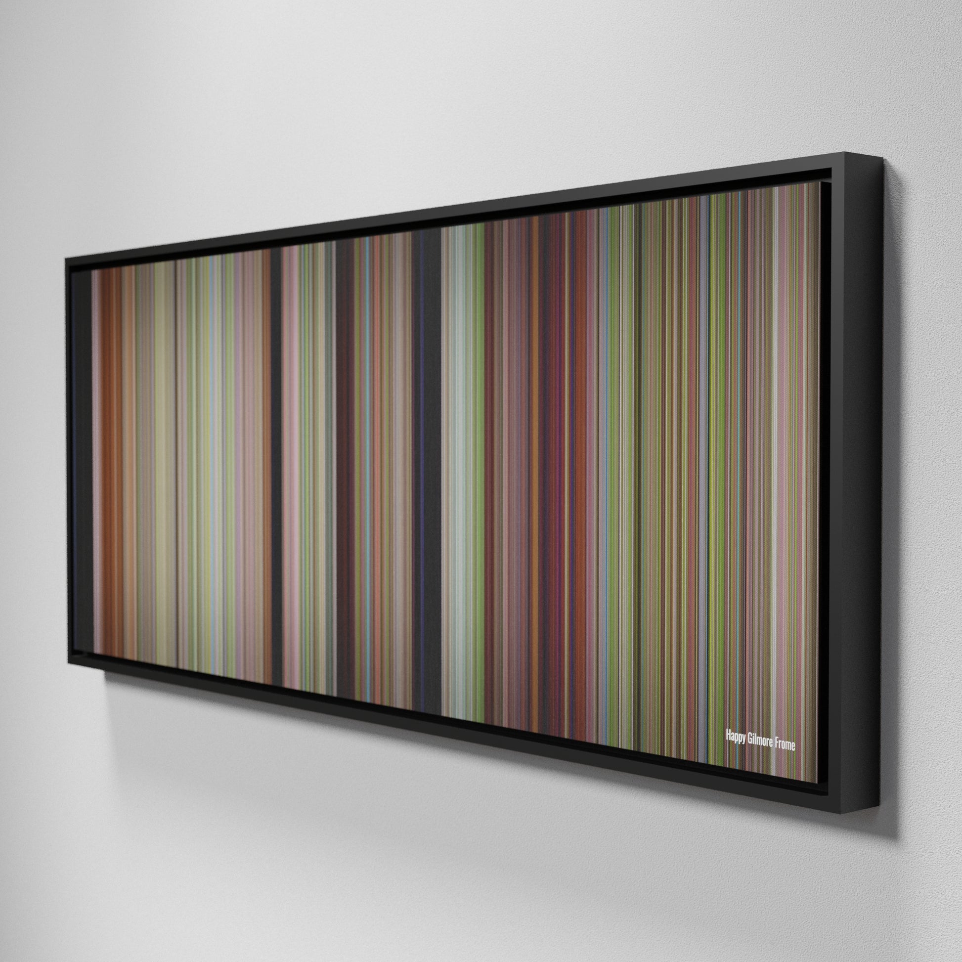 Side view of Framed Buff's of Happy Gilmore Frome on the wall